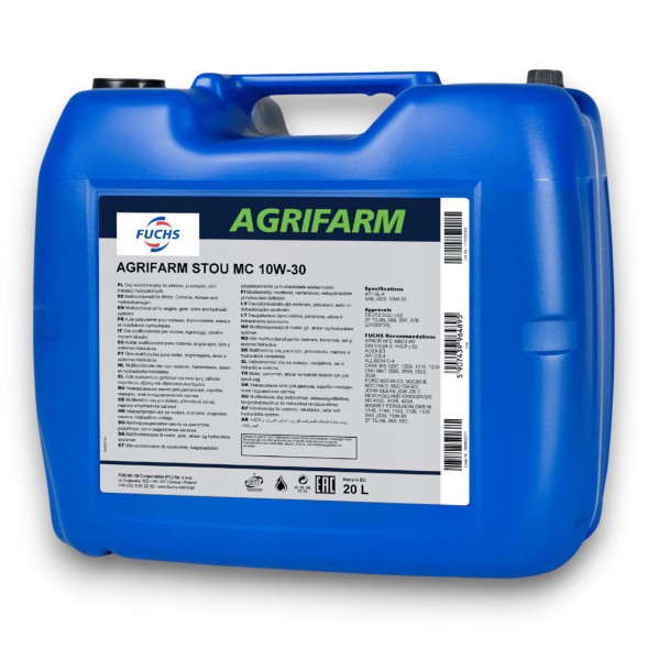 Fuchs 6006325710 МАСЛО FUCHS AGRIFARM STOU MC 10W30 20Л НІМЕЦЬКЕ + ПІДВІСКА