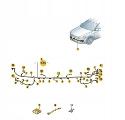 Volkswagen OE 3G0971095GB ЖГУТ ЕЛЕКТРОПРОВОДИ ПЕРЕДНИЙ БАМПЕР OE VW PASSAT