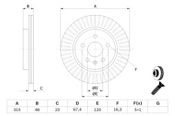 0986479C71 BOSCH ДИСК ГАЛЬМIВНИЙ ЗАДНIЙ