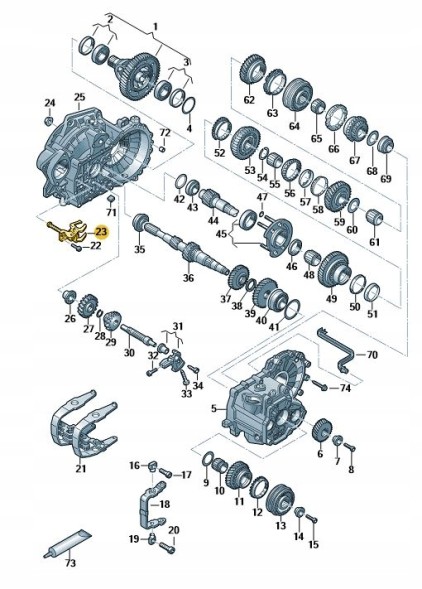 Volkswagen OE VW AUDI ВИЛКИ ПЕРЕДАЧ ЗАДНЬОЇ ПЕРЕДАЧІ OE 0A4311521A
