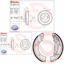 Brembo 14.C012.10 S 30 519 Набір гальмівні барабани + щелепи BREMBO