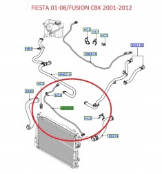 Ford OE НАДЛИШКИЙ ШЛАНГ ОХОЛОДЖУЮЧОЇ РІДИНИ FIESTA 2001-08 1337655 _ 5S6Y-8C012-BB