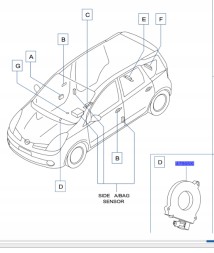 Nissan OE Nissan заводська комплектація 47945JD00A czujnik kąta skrętu