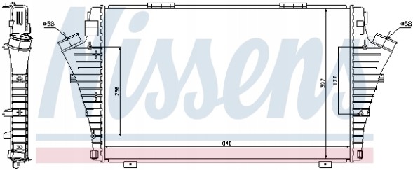 Nissens 96646 Інтеркулер nissens 96646