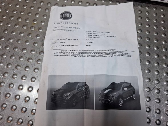 Fiat OE LISTWY DRZWI KOMPLET 50903549 FIAT 500X 14- NOWY ORYGINAŁ МОЛДИНГИ ДВЕРЕЙ КОМПЛЕКТ 50903549 FIAT 500X 14- ОРИГІНАЛ