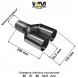 WLM Customs WLM-CH2x63 Подвійний наконечник вихлопу wlmcustoms y-pipe 2х63,5