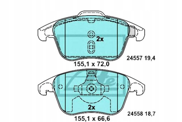 ATE PRO/13.0470-7230.2 ATE Керамічні гальмівні колодки citroen c4 c4 grand pi + асистент зіткнення #34