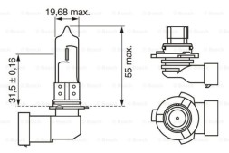 1987302807 BOSCH Автолампа HB3 12V ECO