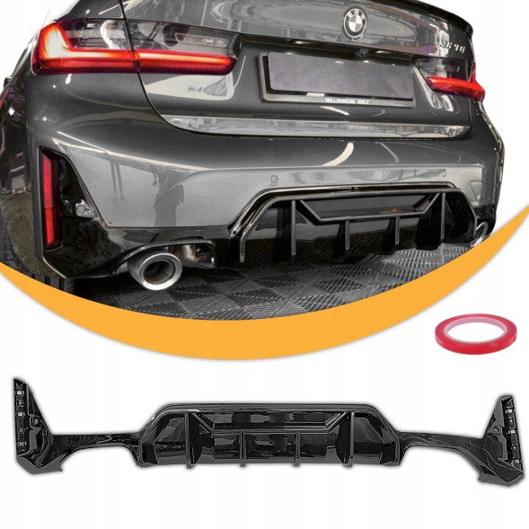 Китай Dyfuzor Dokładka Zderzaka M Performance BMW G20 G21 LCI Дифузор BMW G20 G21 LCI Накладка заднього бампера Чорний Блиск M Пакет МП
