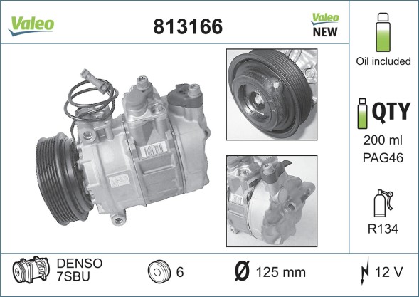 813166 VALEO Компресор кондиціонера