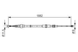 1987482193 BOSCH Трос гальма