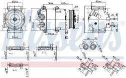 Nissens 890392 Компресор компресора кондиціонера 890392 nissens