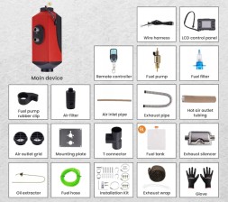 Maxpeedingrods MXR1F 5KW 12V Автономне опалення Дизельний ЖК-обігрівач APP Bluetooth Контроль