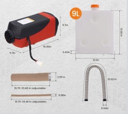 Maxpeedingrods MXR1F 5KW 12V Автономне опалення Дизельний ЖК-обігрівач APP Bluetooth Контроль