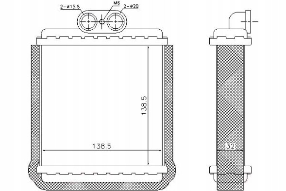Nissens 73751 NIS/ZS Обігрювач (142x142x40) suzuki vitara x-90 1.6-2.