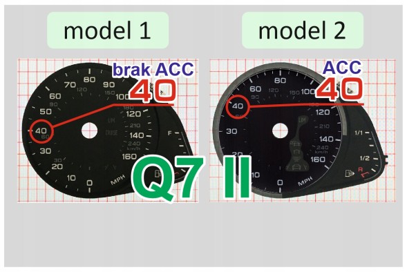 Moman 0089688096611 Audi Q7 II - циферблати спідометра, заміна, прилади з миль/год на км/год для авто з США/Великобританії