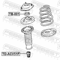 TD ACV51F FEBEST Відбійник амортизатора