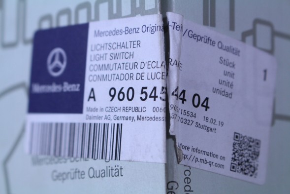 Mercedes-Benz OE A9605454402 ПЕРЕМИКАЧ СВІТЛА MERCEDES ACTROS MP4 A9605454404