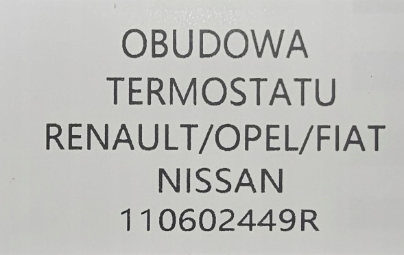 Renault OE 110602449R RENAULT НОВИЙ КОРПУС ТЕРМОСТАТА ORG TRAFIC 3 VIVARO 2 TALENTO NV300 - 110602449R