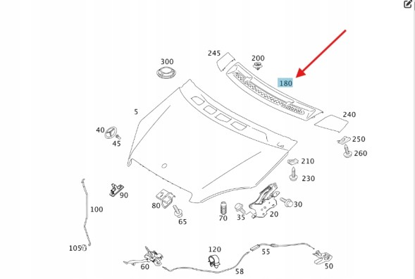 Mercedes-Benz OE A1698360018 MB-Store 2 ПІДШИПНИКИ ВПУСКНІ МАСКИ MERCEDES A клас W169 B клас W245 OE A1698360018