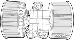 Denso DEA05004 Вентилятор обдування салону dea05004 denso