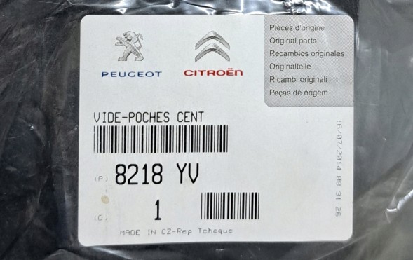 Citroen OE ОРИГІНАЛЬНА РУКАВИЧКА ДЛЯ ПАНЕЛІ 8218YV CITROEN C3 PICASSO