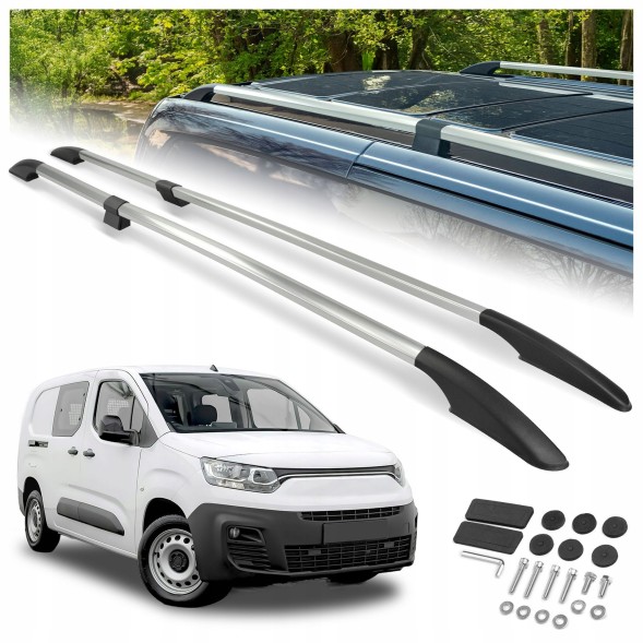 CHROMEMASTER OM-RR-D0034LG-001 Багажник на дах рейлінги для FIAT DOBLO III 2022- LONG | Довгий (алюмінієвий)
