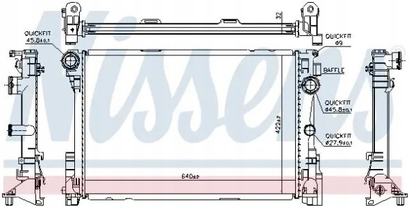 Nissens 627012 Охолоджувач води 627012 nissens mercedes cls (c218)