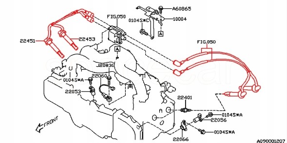 NGK RC-FX101 ДРОТИ ЗАПАЛЮВАННЯ ДВИГУНА 2.5Л SOHC SUBARU LEGACY OUTBACK ВЕЧІРКА FORESTER