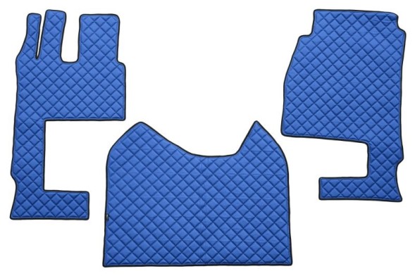 V-maxzone Part VIC-128233 Килимки підлоги ЕКО-Шкіра стьобані (3 шт.) Синій для сидіння пасажира