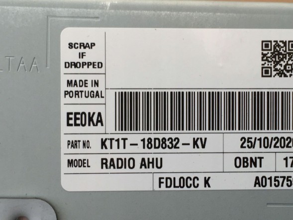 Ford OE KT1T-18D832-KV РАДІО FORD CONNECT MK2 LIFT