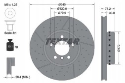 Textar 92265025 92265025 Диск хам. Bmw р. 1/2/3/ 4 10- Перфорований