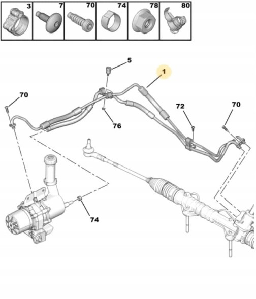 PSA 4014SL Трос гур оригінальний 4014sl berlingo 2 partner 2