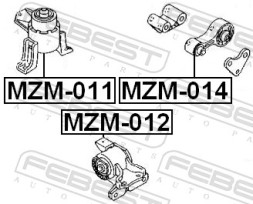 MZM 014 FEBEST Подушка двигуна