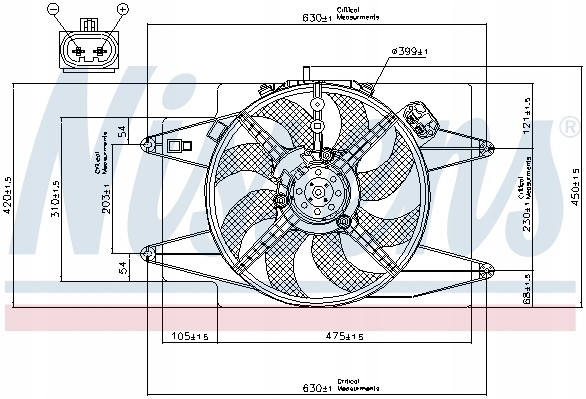 Nissens 85105 Вентилятори радіатора nissens 85105