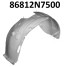 Hyundai OE MS-86812N7500 HYUNDAI TUCSON НАКЛАДКА КРИЛА ПЕРЕДНЯ ПРАВА OE 86812N7500