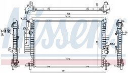 Nissens 606215 Радіатор, система охолодження двигуна nissens 606215