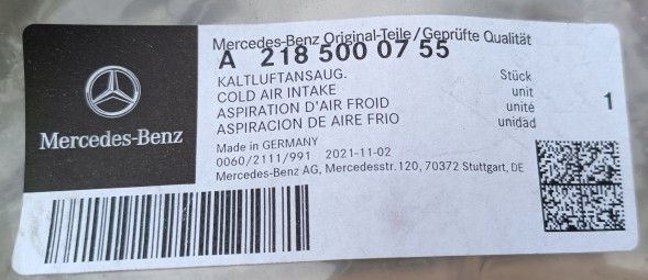 Mercedes-Benz OE CLS W218 2185000755 DOLOT KIEROWNICA POWIETRZA OSŁONA PASA GÓRNA CDI ВЕРХНІЙ ЧОХОЛ РЕМЕНЯ ПОВІТРОЗАБІРНИКА A2185000755 MERCEDES CLS W218