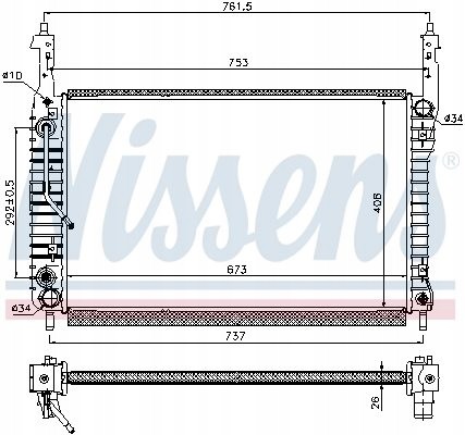 Nissens 63119 Охолоджувач води - nissens 63119