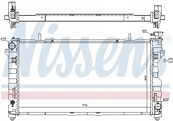 Nissens 61025 Радіатор охолодження 61025 nissens chrysler dodge