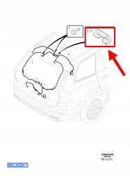 Volvo OE ДРІТ ЗАДНЬОЇ КРИШКИ ПРАВИЙ VOLVO XC90 2016-2017 OEM/OE 31472046