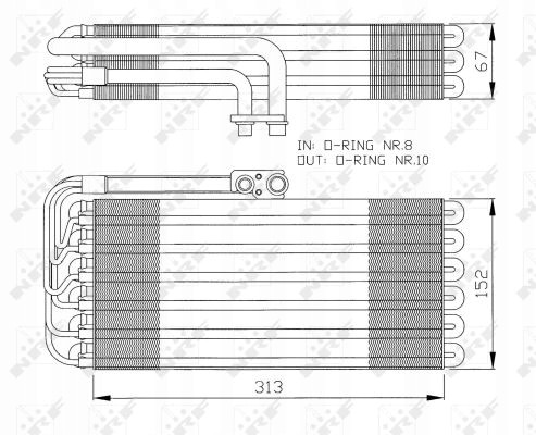 NRF 36064 Випарник кондиціонера 36064 nrf porsche 911 iv