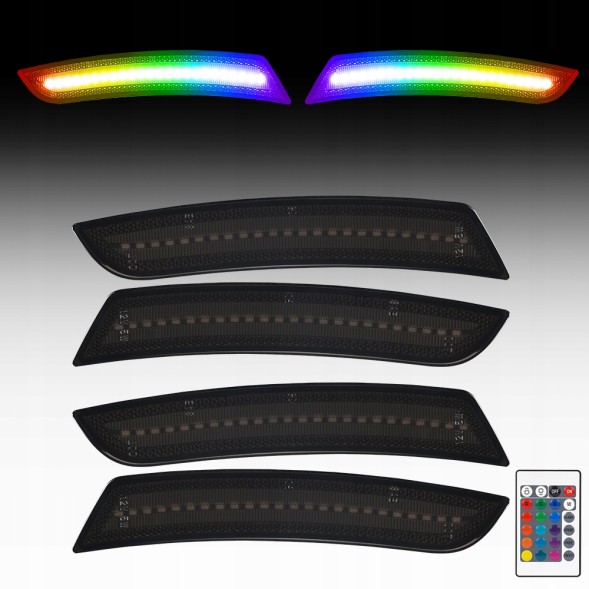 Китай JGD-CM16-FRSMRGB Габаритні LED ліхтарі – Передні та Задні – RGB + Пульт CHEVROLET CAMARO 2016-2023