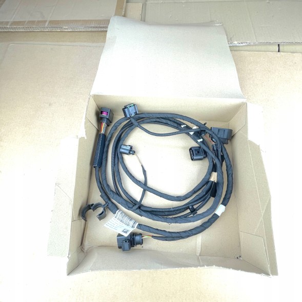 Volkswagen OE 7E0971114 , 7E0971114DE , NOWA wiązka przód Radar, otwieranie maski, czujnik temperatury VW T5 LIFT Комплект проводки бампера переднього PDC Радар Галоген НОВИЙ OE