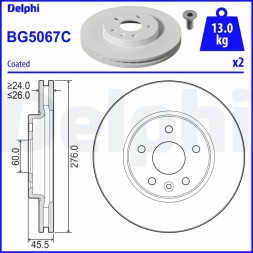 BG5067C DELPHI Диск гальмівний