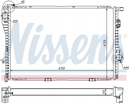 Nissens 60752A Nissens 60752a радіатор охолодження, система охолодження двигуна