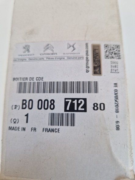 Groupe PSA PSA OE B000871280 БЛОК КЕРУВАННЯ ЦЕНТРАЛЬНИМ ЗАМКОМ CITROEN C1 OE B000871280