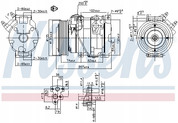 Nissens 89558 Компресор кондиціонера nissens 89558