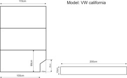 Golden Group 5902533463275 МАТРАС СПАЛЬНИЙ для VW CALIFORNIA VISCO-MEMORY FOAM h=8см