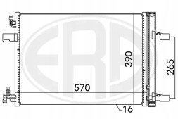 ERA 667047 Конденсатор радіатора кондиціонування повітря 667047 era